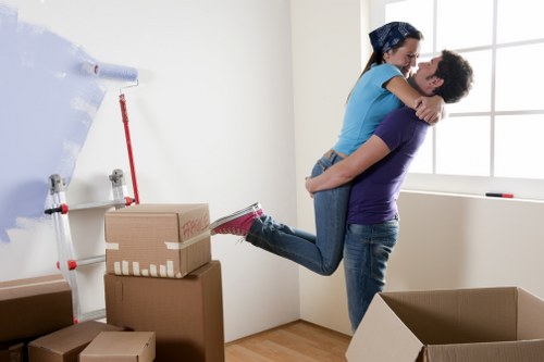 Furniture being loaded into a removal van for a Welling moving job