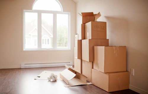 Home moving team preparing a Welling property move