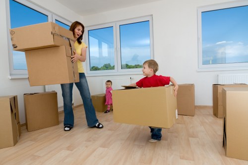 Van service for house moves in Welling residential street