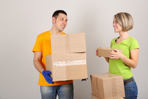 Moving boxes and relocation preparation for a Welling home