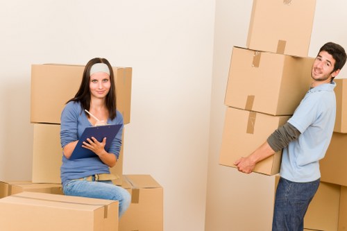 Moving team handling furniture transport near Welling